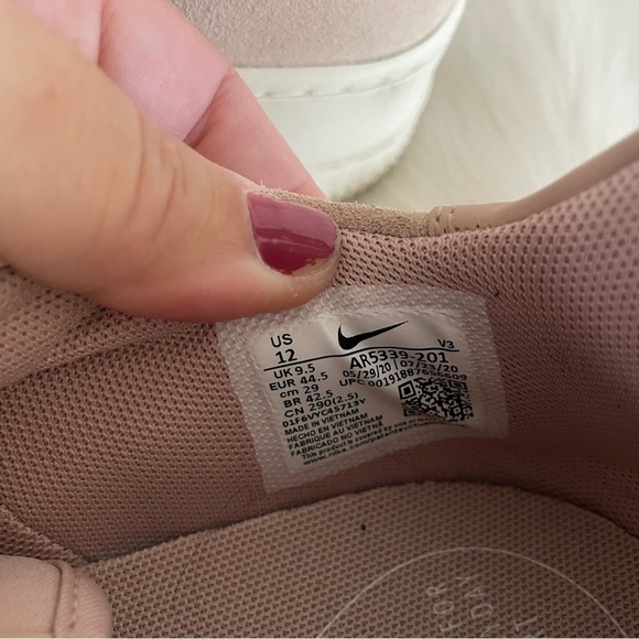 Nikes Air Force 1 Sage Low top Women's Pink Sneakers - Picture 6 of 10